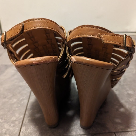 Brown Wedge Sandals - Picture 7 of 12